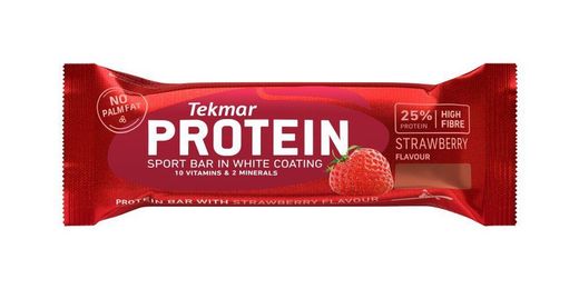 Eiwitreep aardbei 60 gram tekmar eiwit