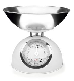 Bascula Mecánica Retro White 5 Kg Bol Inox Lacor