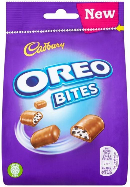 Bites chocolate con leche oreo cadbury 110 grs
