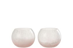 Christmas Crackle Candle Holder Bowl