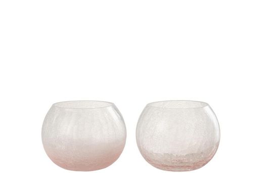 Christmas Crackle Candle Holder Bowl