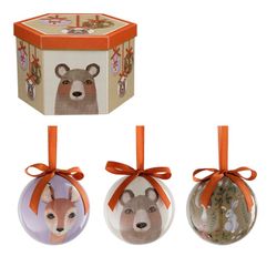 Unbreakable Christmas Tree Ball Animals 7,5 cm diameter Edelmann