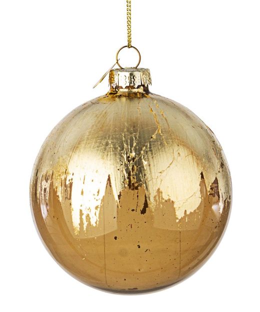 Bola cristal para arbol de navidad oro