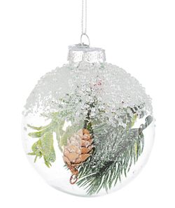 Glass Christmas tree ornament pine