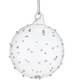 Glass Christmas tree ornament dotted