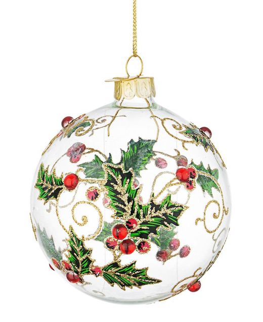 Bola cristal para arbol de navidad tradicional