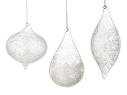 Glass Christmas tree ornament transparent