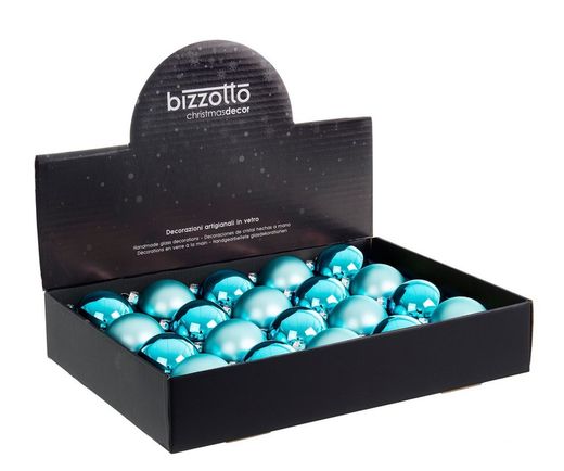 Julboll Kristall Julgran Färg Himmelsblå Diam 60 cm Bizzotto