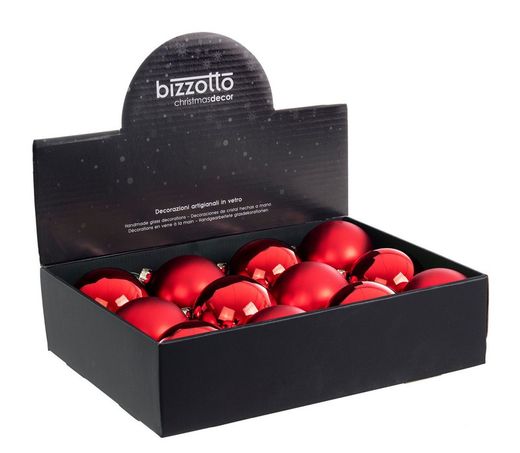 Kerstbal Kristal Boom Rood Diameter 80 cm Handgemaakt Bizzotto