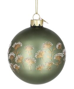 Julboll Kristall Design Grön Diam 80 cm Handgjord Bizzotto