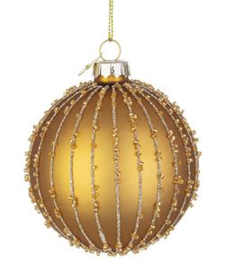 Julboll Kristall Guld Karamell Diam 80 cm Handgjord Bizzotto