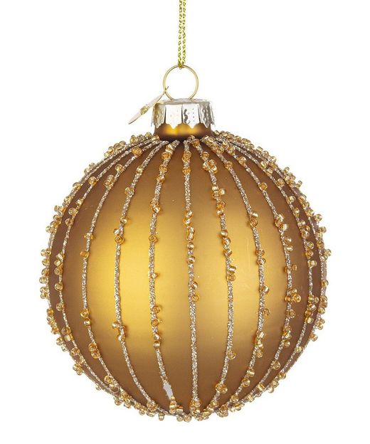 Julboll Kristall Guld Karamell Diam 80 cm Handgjord Bizzotto