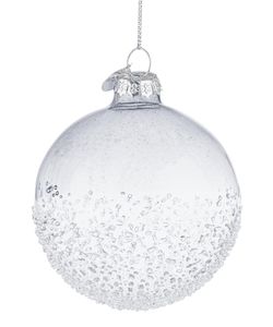 Bola de Navidad de Vidrio Amaze Gris 8 cm Bizzotto