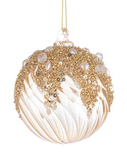 Bola de Navidad de Vidrio Beautify Champagne Dorado 8 cm Bizzotto