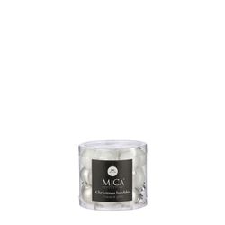 Bola de Navidad de Vidrio Blanco 24 Piezas 2,5 cm Edelmann