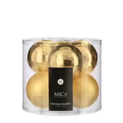 Bola de Navidad de Vidrio Dorado 6 Piezas 8 cm Edelmann