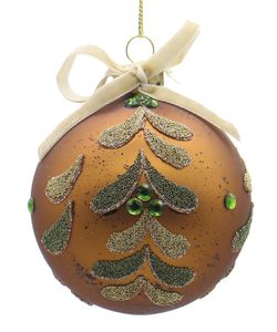 Bola de Navidad de Vidrio Grove Caramelo 8 cm Bizzotto