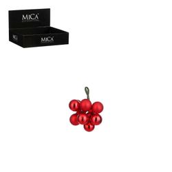 Bola de Navidad de Vidrio Rojo 2 cm Edelmann