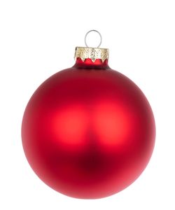 Bola de Navidad de Vidrio Rojo Granate Mate 8 cm Bizzotto