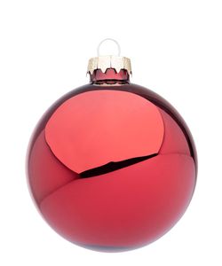 Bola de Navidad de Vidrio Rojo Oscuro Brillante 8 cm Bizzotto