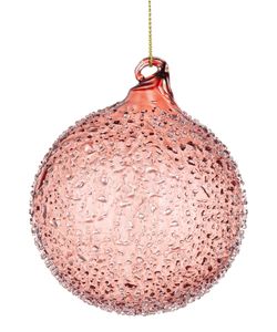 Bola de Navidad de Vidrio Saturno Rojo Ch 8 cm Bizzotto