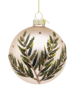 Bola de Navidad de Vidrio Shaw Champagne 8 cm Bizzotto