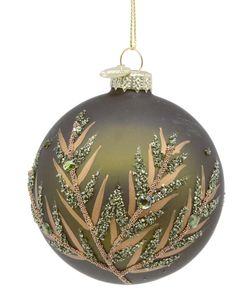 Bola de Navidad de Vidrio Shaw Verde 8 cm Bizzotto