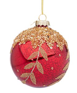 Bola de Navidad de Vidrio Smooth Rojo 8 cm Bizzotto
