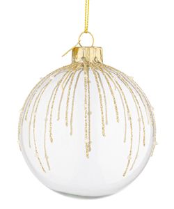 Bola de Navidad de Vidrio Sparkle Transparente 8 cm Bizzotto