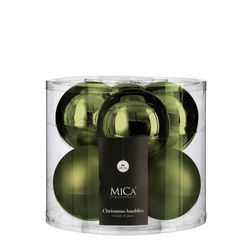 Bola de Navidad de Vidrio Verde Oscuro 6 Piezas 8 cm Edelmann