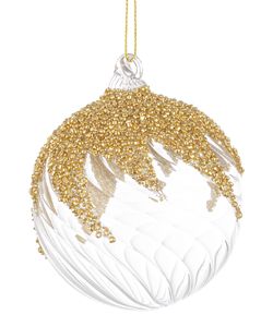Bola de Navidad de Vidrio Vortex Transparente 8 cm Bizzotto