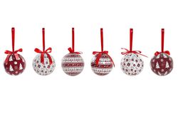 Red Christmas tree ornament collection ball