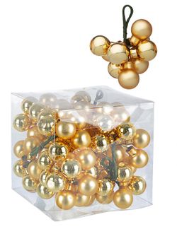 Gold branch Christmas tree ornament ball 10 balls
