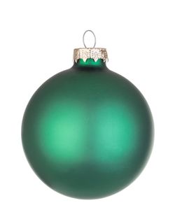 Bola de Navidad Vidrio Verde Esmeralda Mate 8 cm Bizzotto