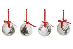 White Christmas Tree Decoration Ball 7cm diameter