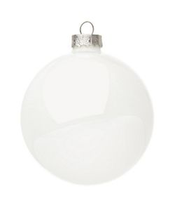 Julkula av kristall, vit 8 cm