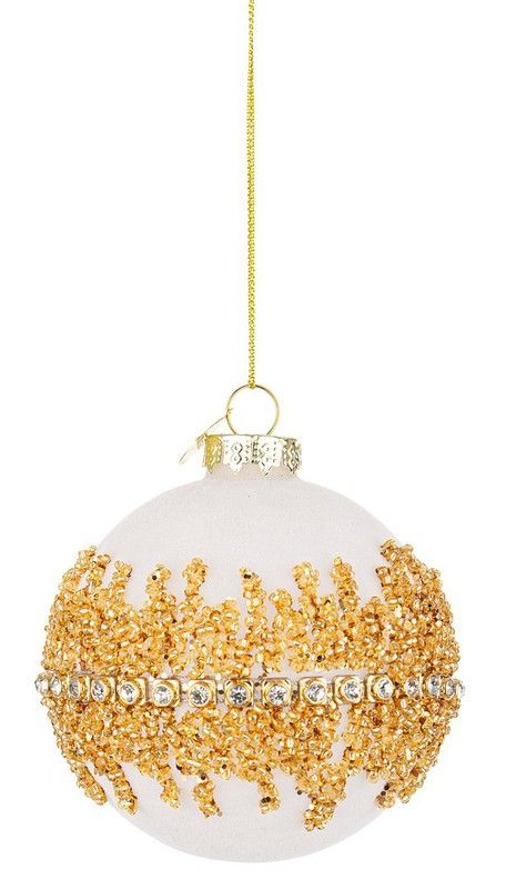 Christmas Ball Crystal Design Gold Luxury