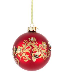 Boll Jul Kristall Design Röd Honeybee