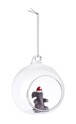 Julboll Kristall Figur Elefant Diam 80 cm Handgjord Bizzotto