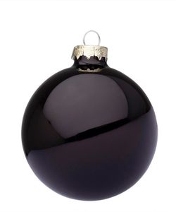 Bola Navidad Cristal Negro 8cm