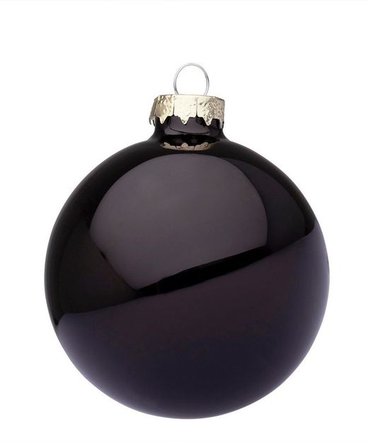 Bola Navidad Cristal Negro 8cm
