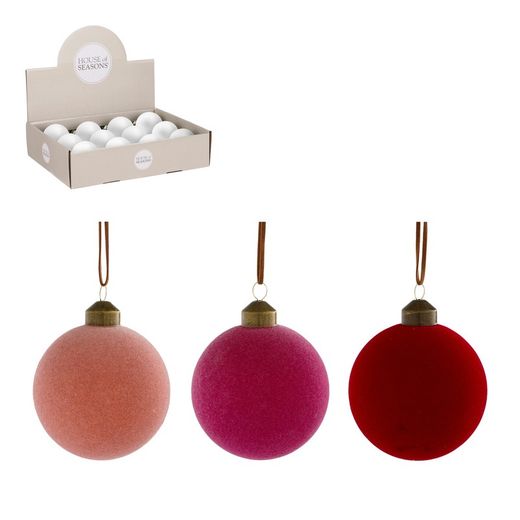 Christmas Ball Crystal Red and Pink Assorted Edelmann