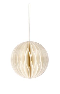 Julboll Papper Vit Färg Diam 90 cm Bizzotto