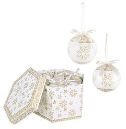 White Christmas tree ornament ball