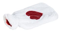 Hot water bottle gift Christmas white heart red