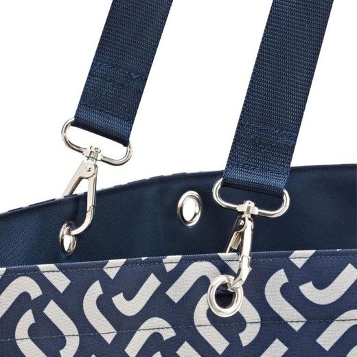 Bolsa de compras Reisenthel azul marinho com assinatura XL
