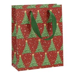 Bolsa de Regalo Navideña Árbol de Navidad Roja 18 x 23 x 8 cm