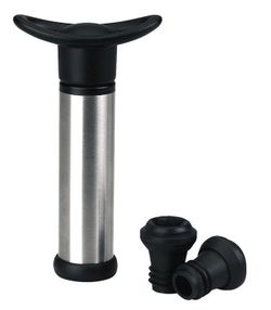 Bomba Manual Vacio Con 2 Tapones Vino Lacor