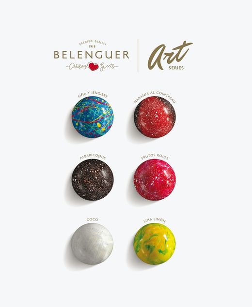 Belenguer Art Scatola di Cioccolatini Dipinti a Mano da 12 Fruttati 96 g