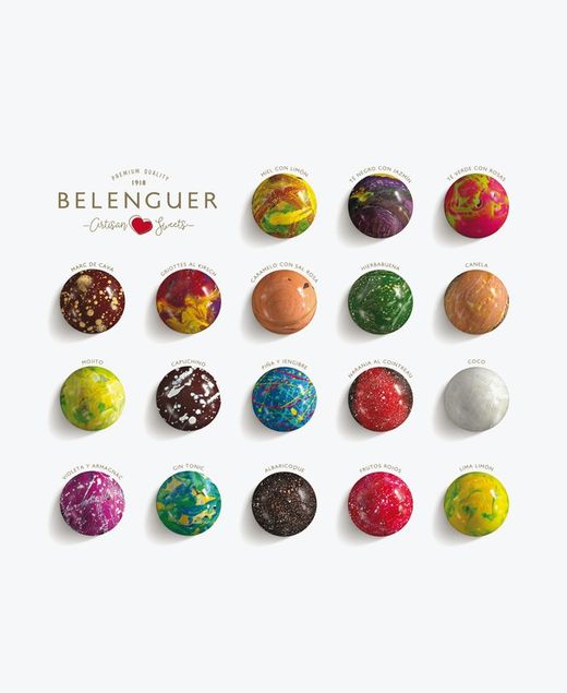 Ręcznie malowane pudełko czekoladek Belenguer Art, 25 sztuk, 200 g